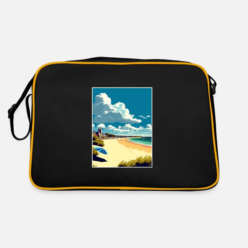 Bournemouth Angleterre plage Vintage affiche de voyage Sac Retro