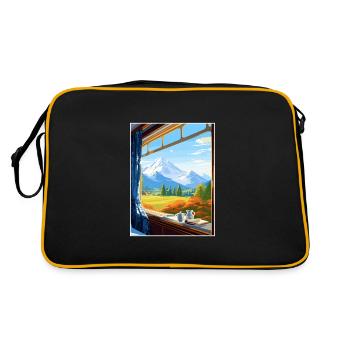 Orient Express Europe déco Vintage Affiche de voyage - Sac Retro - noir/or - Dos