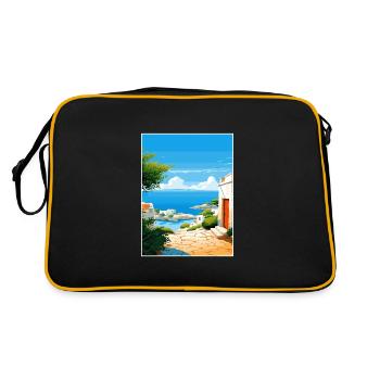 Pouilles Italie Vintage voyage affiche WPA Souvenir - Sac Retro - noir/or - Dos