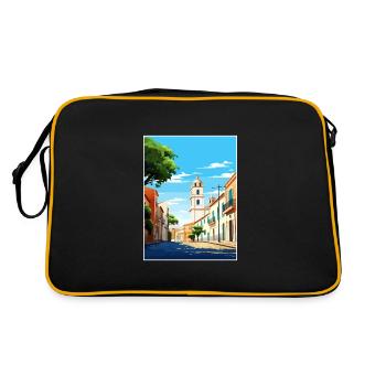 Faro Portugal Vintage voyage affiche WPA Souvenir - Sac Retro - noir/or - Dos