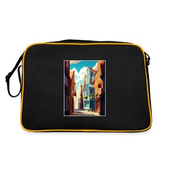 York Angleterre Yorkshire Vintage voyage affiche WPA - Sac Retro - noir/or - Dos