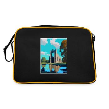 Abbaye de Bolton Angleterre Vintage voyage affiche WPA Art - Sac Retro - noir/or - Dos
