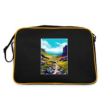 High Cup Nick Cumbria Vintage Travel Poster WPA - Retro Bag - black/gold - Back