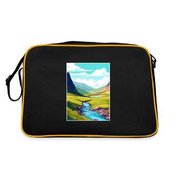 High Cup Nick Cumbria Vintage Travel Poster WPA - Retro Bag - black/gold - Back