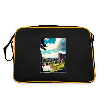 Inverness Ecosse Vintage voyage affiche Souvenir - Sac Retro - noir/or - Dos