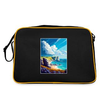 Douvres Angleterre Kent Vintage voyage affiche Souvenir - Sac Retro - noir/or - Dos