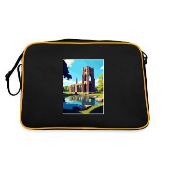 Fontaines de l’abbaye Vintage voyage affiche WPA Souvenir - Sac Retro - noir/or - Dos