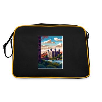Tour De Londres Vintage Voyage Affiche WPA Souvenir - Sac Retro - noir/or - Dos