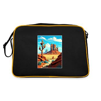 Monument Valley Arizona Vintage Travel Poster WPA - Retro Bag - black/gold - Back