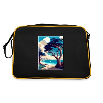 Monterey Bay Californie Vintage voyage affiche WPA - Sac Retro - noir/or - Dos