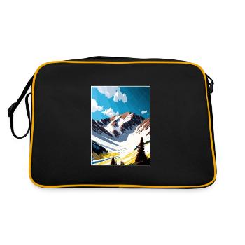 Arapahoe Basin Colorado Vintage Travel Poster WPA - Retro Bag - black/gold - Back