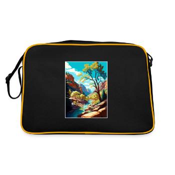 Oak Creek Canyon Arizona Vintage voyage affiche WPA - Sac Retro - noir/or - Dos