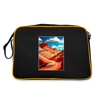 Zinnoberrote Klippen Arizona Vintage Reiseposter WPA - Retro Tasche - Schwarz/Gold - Hinten