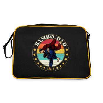 Compétition sportive de lutte de sambo Russie - Sac Retro - noir/or - Dos