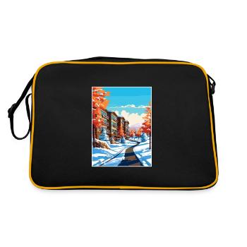 Seven Springs Resort Pennsylvania Reiseposter - Retro Tasche - Schwarz/Gold - Hinten