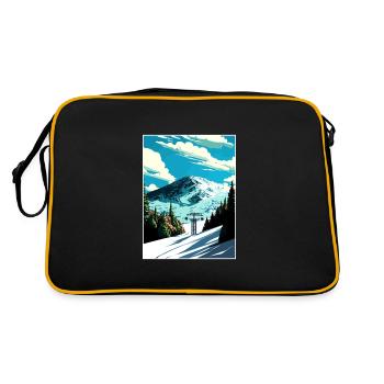 Whiteface Mountain New York State Travel Poster - Retro Bag - black/gold - Back