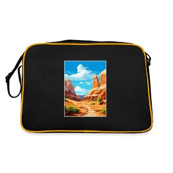 Grand Staircase Utah Desert Vintage Travel Poster - Retro Bag - black/gold - Back