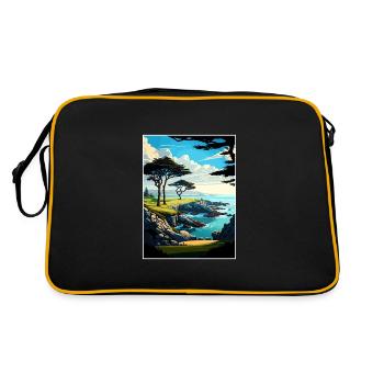 Cypress Point Club Californie affiche de voyage - Sac Retro - noir/or - Dos