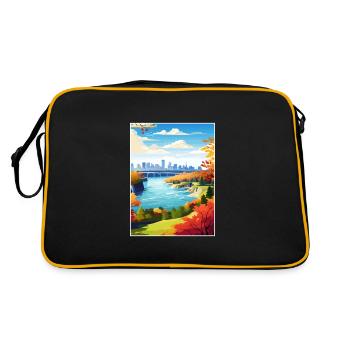 Niagara Falls État de New York Vintage affiche de voyage - Sac Retro - noir/or - Dos