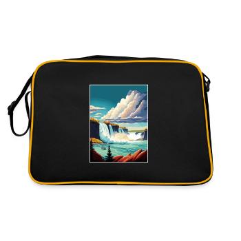 Niagara Falls État de New York Vintage affiche de voyage - Sac Retro - noir/or - Dos