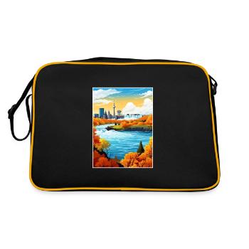 Niagara Falls État de New York Vintage affiche de voyage - Sac Retro - noir/or - Dos