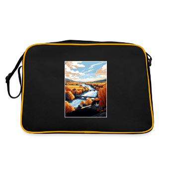 Lehigh Valley Pennsylvania Vintage Travel Poster - Retro Bag - black/gold - Back