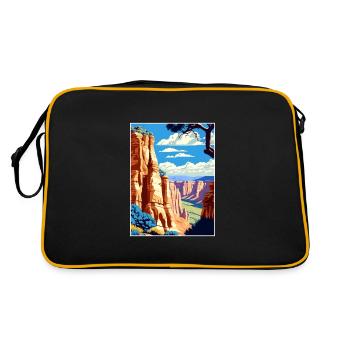 Colorado National Monument Vintage Reiseposter - Retro Tasche - Schwarz/Gold - Hinten