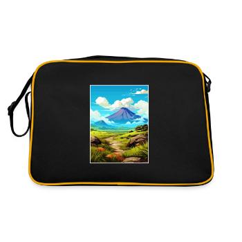 Hawai Volcanoes National Park Travel Poster - Retro Bag - black/gold - Back