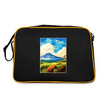 Hawai Volcanoes National Park Travel Poster - Retro Bag - black/gold - Back