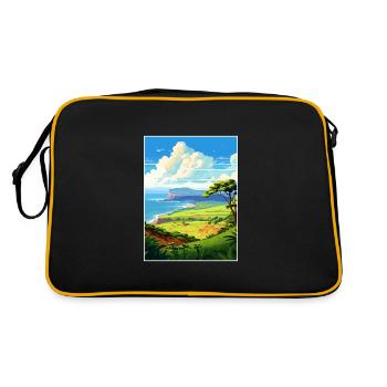 Lanai Lookout Hawaï Vintage voyage affiche WPA Art - Sac Retro - noir/or - Dos