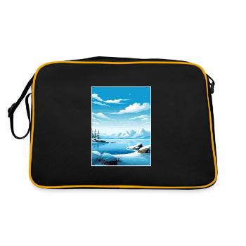 North Pole Alaska Vintage Travel Poster Souvenir - Retro Bag - black/gold - Back