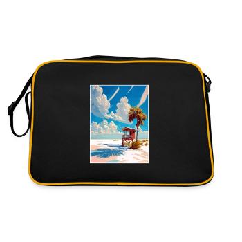 Siesta Key Florida Vintage Travel Poster Souvenir - Retro Bag - black/gold - Back