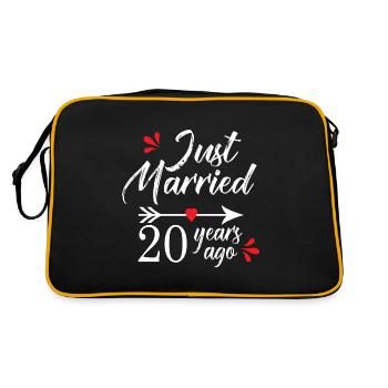 anniversaire de mariage 20 ans Marié depuis 20 ans - Sac Retro - noir/or - Dos