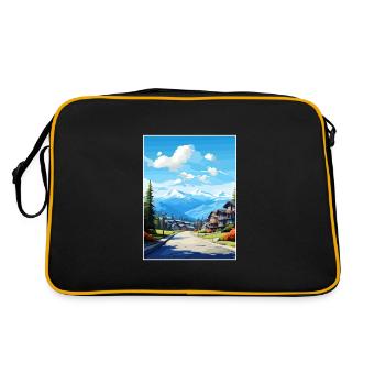 Whistler Canada Vintage voyage affiche WPA Souvenir - Sac Retro - noir/or - Dos