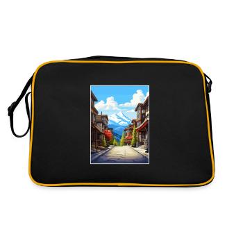 Whistler Canada Vintage voyage affiche WPA Souvenir - Sac Retro - noir/or - Dos