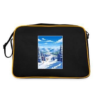 Deer Valley Utah Vintage Travel Poster Souvenir - Retro Bag - black/gold - Back