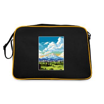 Anchorage Alaska Vintage Travel Poster Souvenir - Retro Bag - black/gold - Back