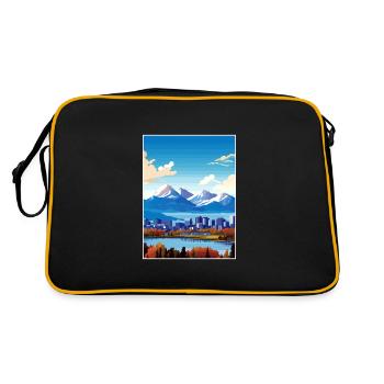 Anchorage Alaska Vintage Travel Poster Souvenir - Retro Bag - black/gold - Back
