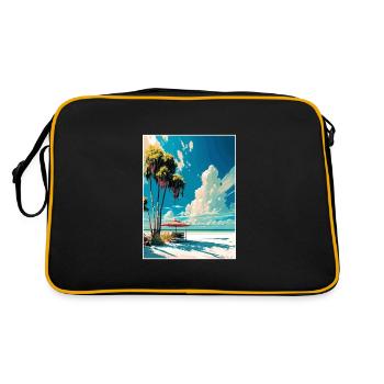 Siesta Key Florida Vintage Travel Poster Souvenir - Retro Bag - black/gold - Back