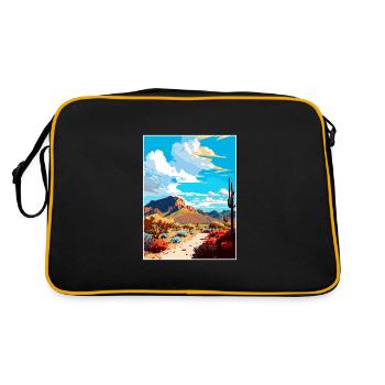 Oro Valley Arizona Vintage Travel Poster Souvenir - Retro Bag - black/gold - Back