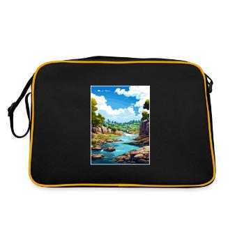 Cataracte gorge Australie Vintage voyage affiche WPA - Sac Retro - noir/or - Dos