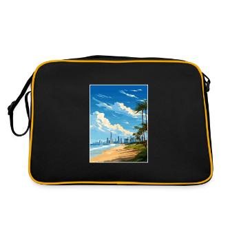 Gold Coast Australia Deco Vintage Travel Poster - Retro Bag - black/gold - Back