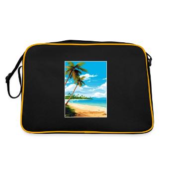 Hamilton Island Australia Deco Travel Poster - Retro Bag - black/gold - Back