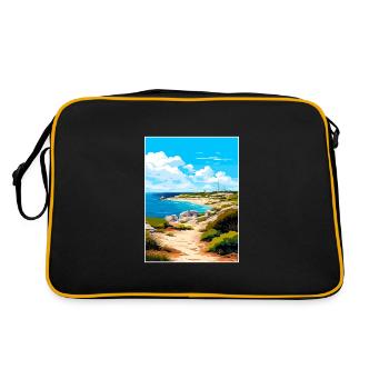 Rottnest Island Australia Deco Travel Poster - Retro Bag - black/gold - Back