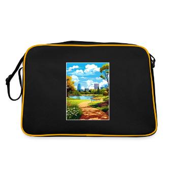 Kings Park Royal Botanic Garden Travel Poster - Retro Bag - black/gold - Back