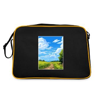 Hauraki Rail Trail New Zealand Travel Poster - Retro Bag - black/gold - Back