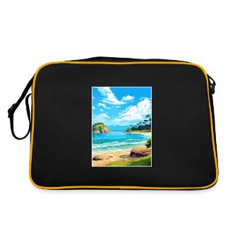 Abel Tasman National Park New Zealand Souvenir - Retro Bag - black/gold - Back