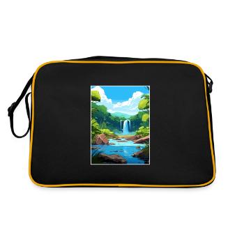 Daintree Rainforest Australia Deco Travel Poster - Retro Bag - black/gold - Back