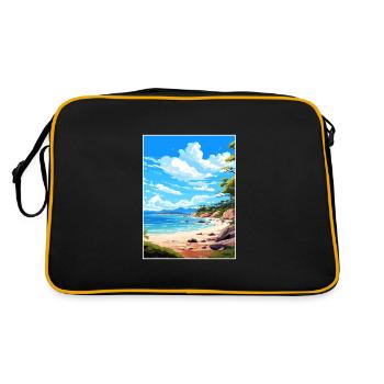 Abel Tasman National Park New Zealand Souvenir - Retro Bag - black/gold - Back