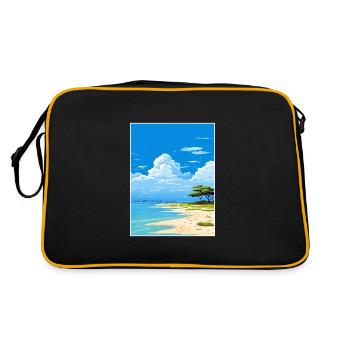 Lady Elliot Island Australia Deco Travel Poster - Retro Bag - black/gold - Back